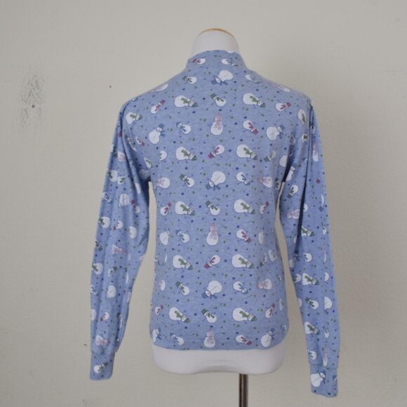 Vintage 90s Poly/Cotton Christmas Mockeneck shirt size PL - Picture 3 of 10